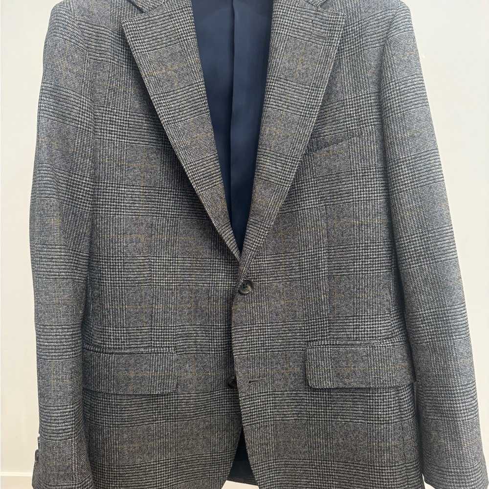 Bonobos Men's Gray Checkered Blazer